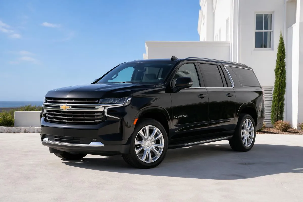 Black Chevrolet Suburban luxury SUV