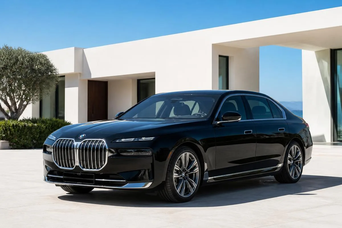 Black BMW 7 Series premium sedan